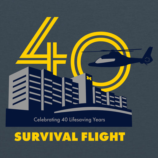 2023 Michigan Medicine Survival Flight T-Shirt - Indigo Blue