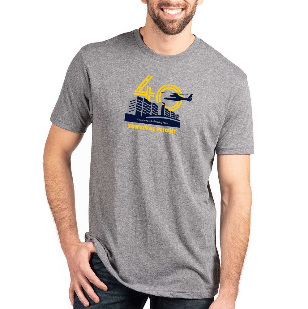 2023 Michigan Medicine Survival Flight T-Shirt - Premium Heather