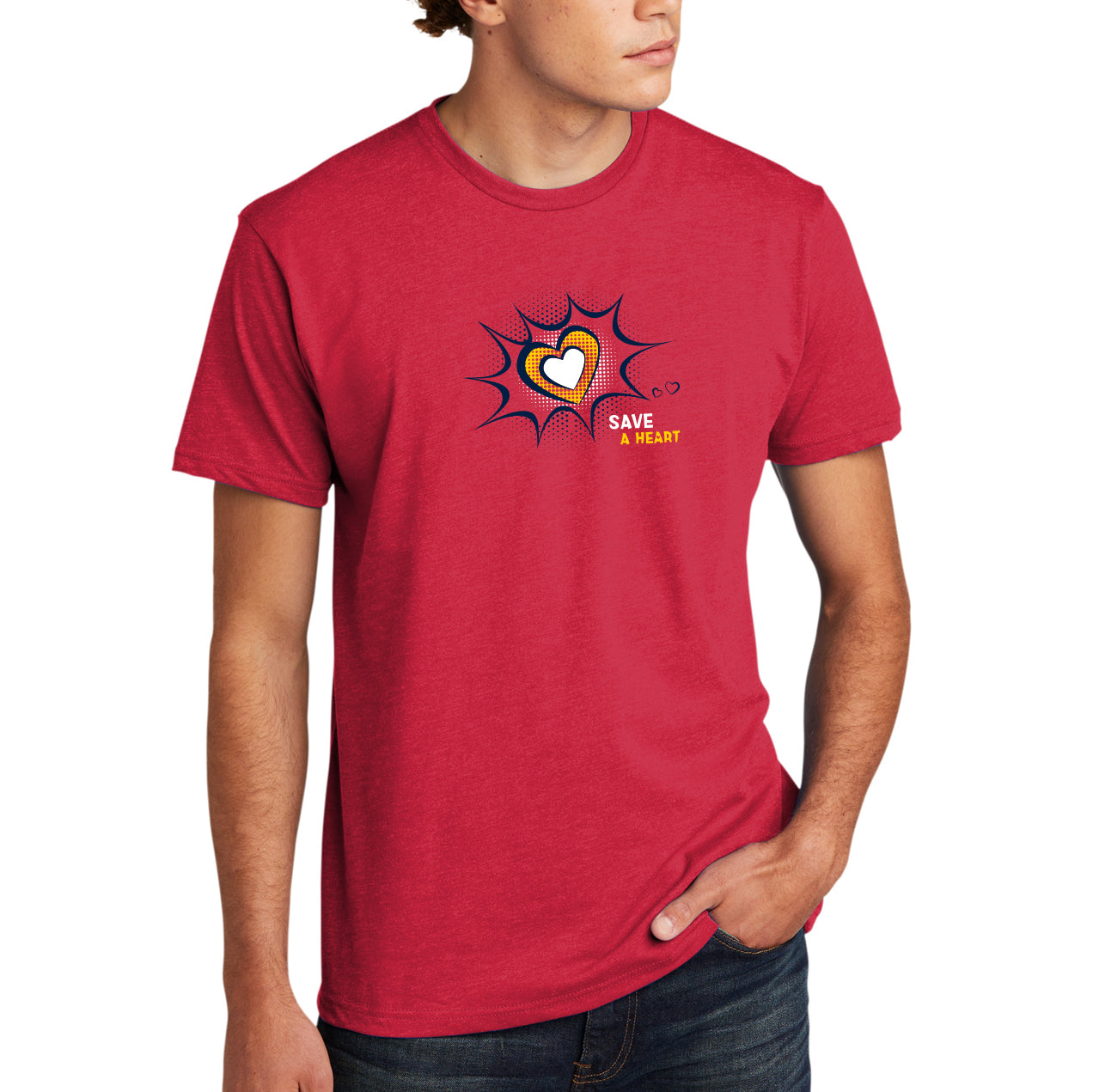 2024 Save A Heart Gear Adult T-Shirt - Red