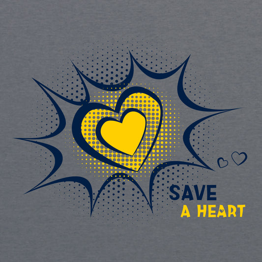 2024 Save A Heart Gear Adult T-Shirt - Grey