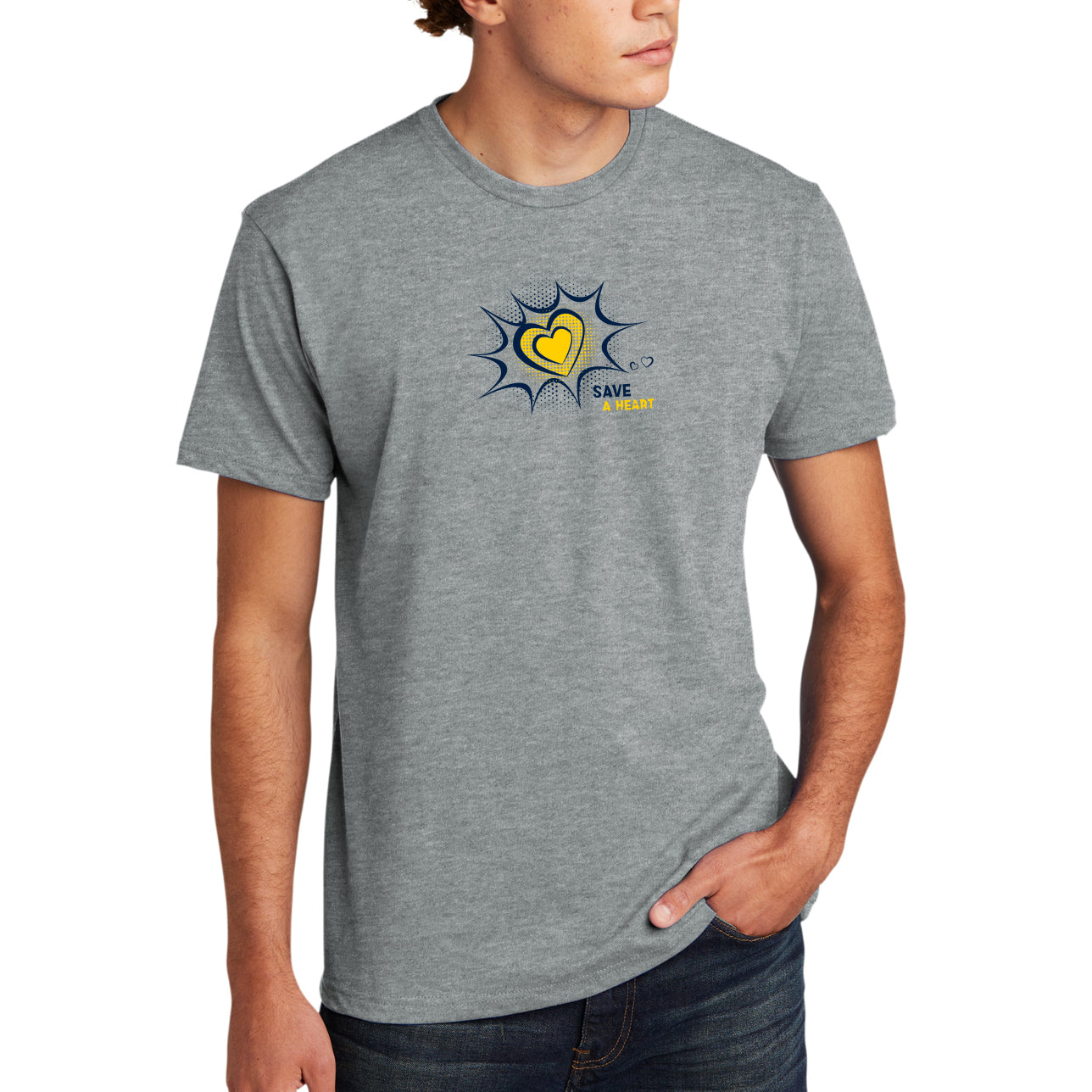 2024 Save A Heart Gear Adult T-Shirt - Grey