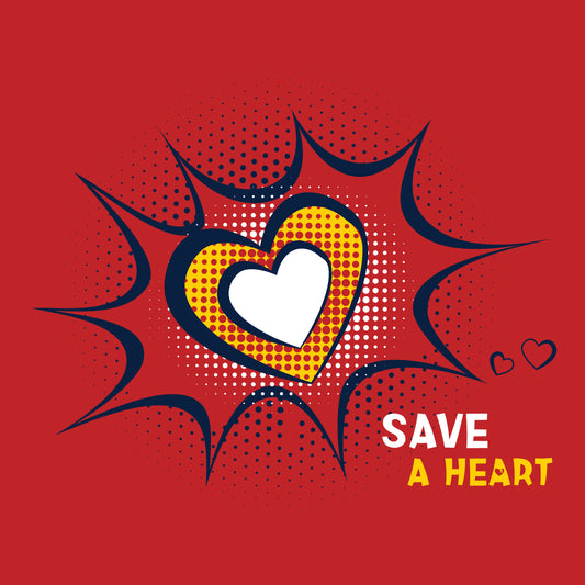 2024 Save A Heart Zip Hoodie- Red