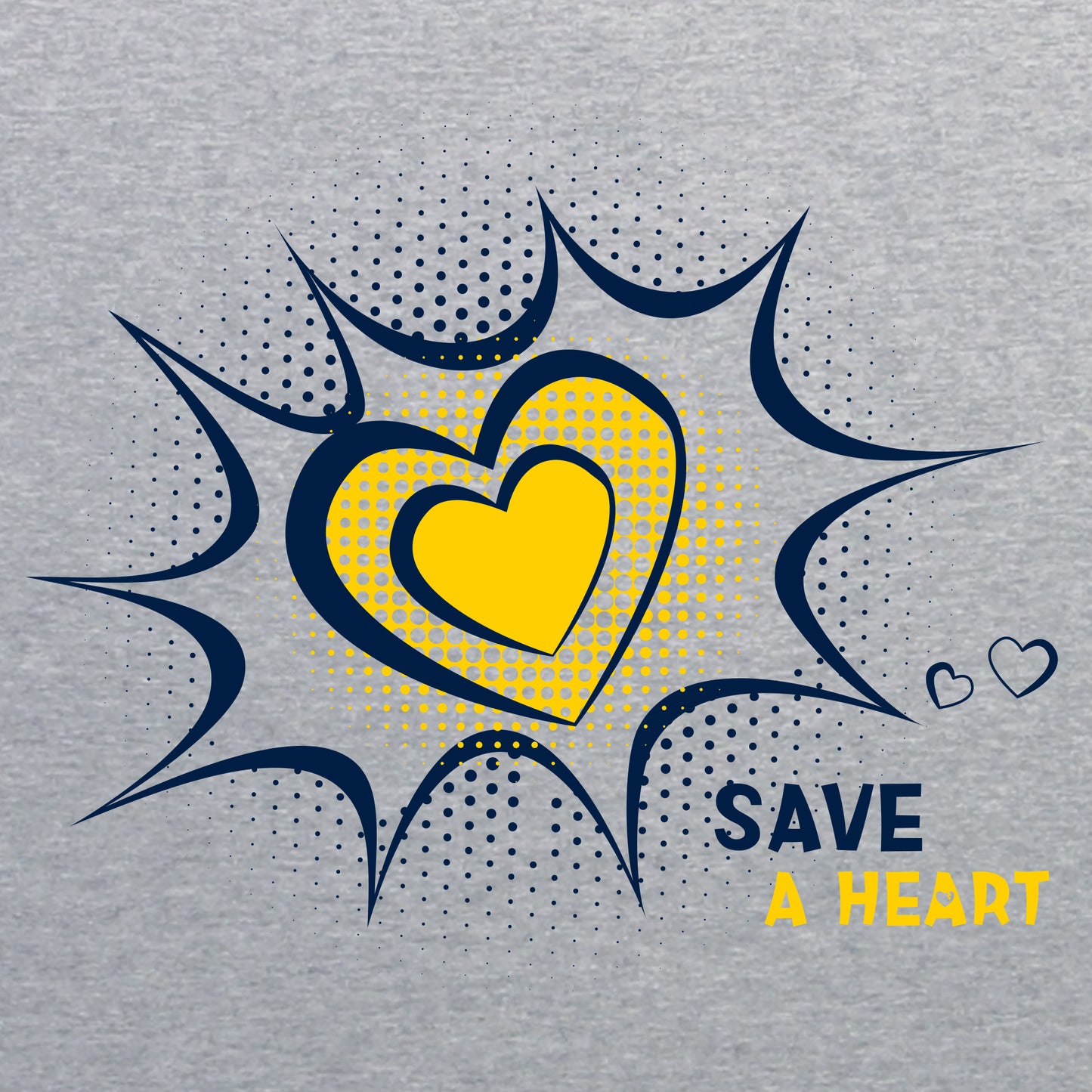 2024 Save A Heart Zip Hoodie- Grey