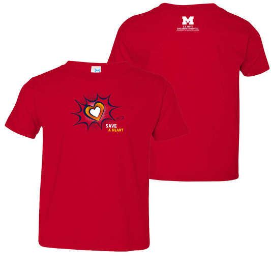 2024 Save A Heart Toddler T-Shirt - Red