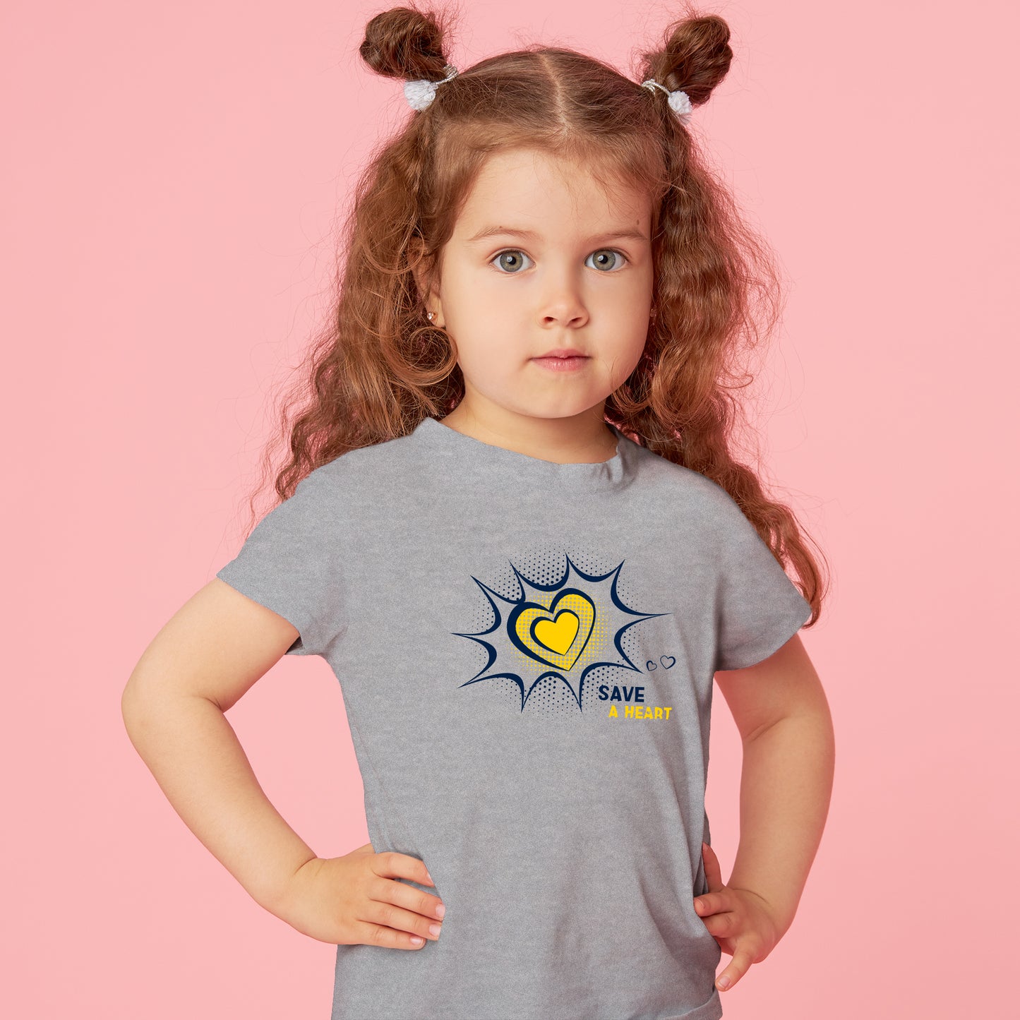 2024 Save A Heart Toddler T-Shirt - Grey