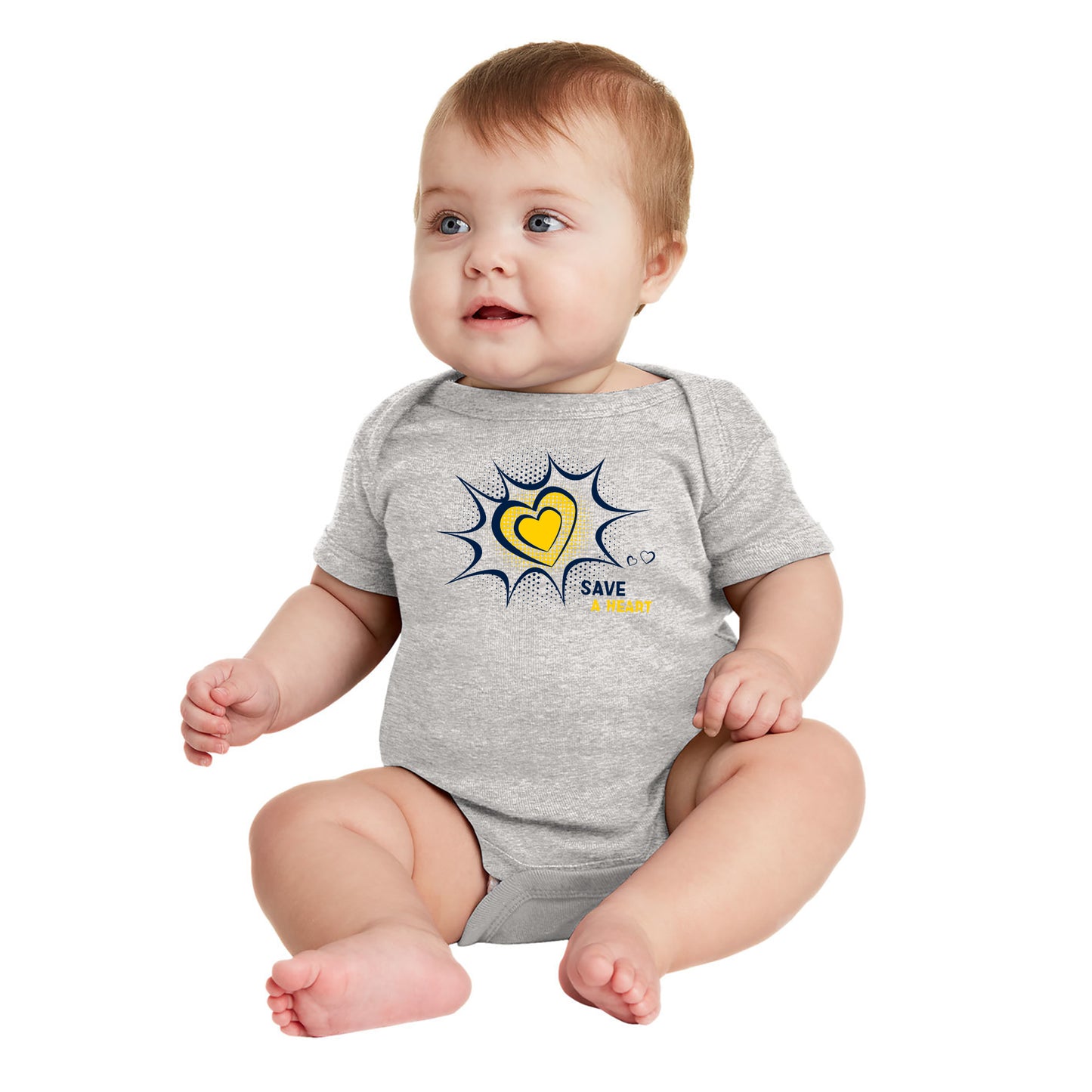 2024 Save A Heart Infant Onesie - Grey