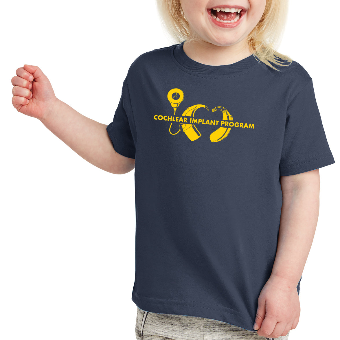 2024 Cochlear Implant Program Toddler T-Shirt - Navy