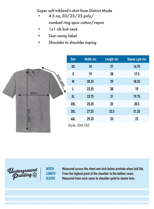 2024 Frankel Healthy Hearts Soft Triblend Tee - Royal Frost