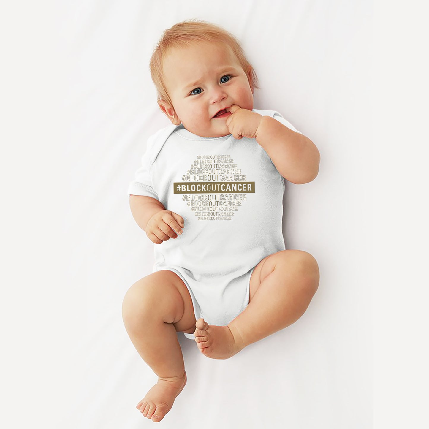 2021 Block Out Cancer Infant Onesie - White