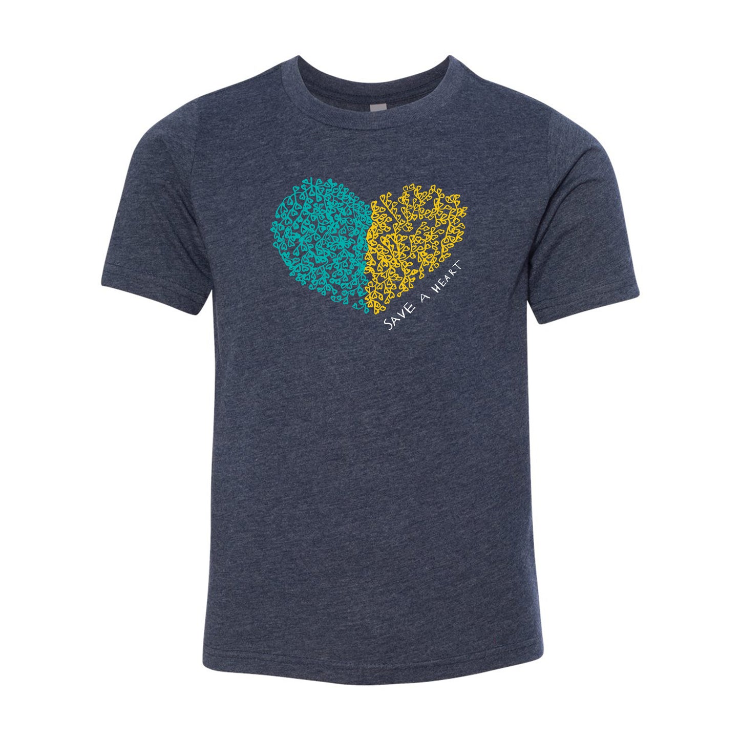 2022 Save A Heart Gear Youth T-Shirt - Navy