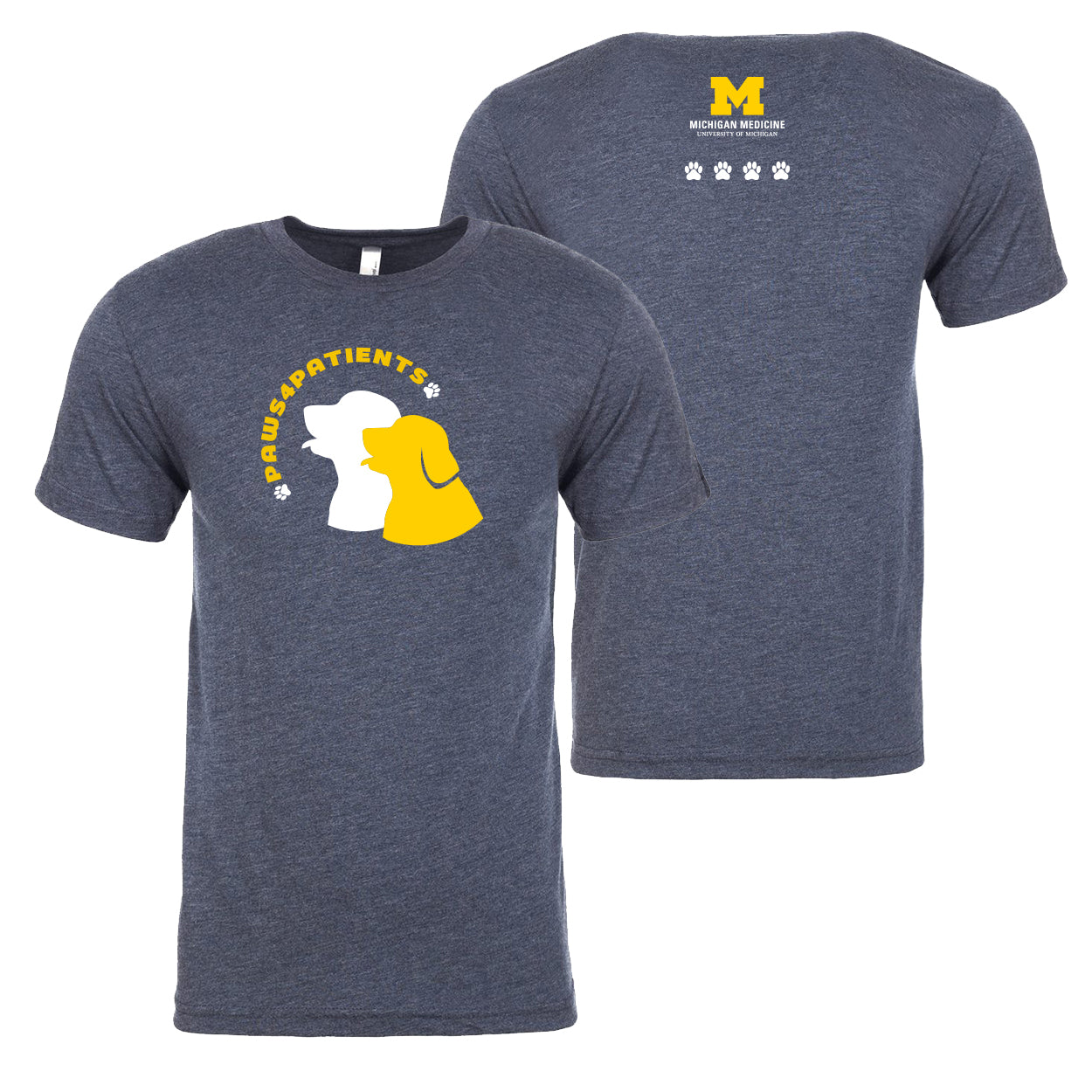 Paws4Patients Adult Triblend T-Shirt - Vintage Navy