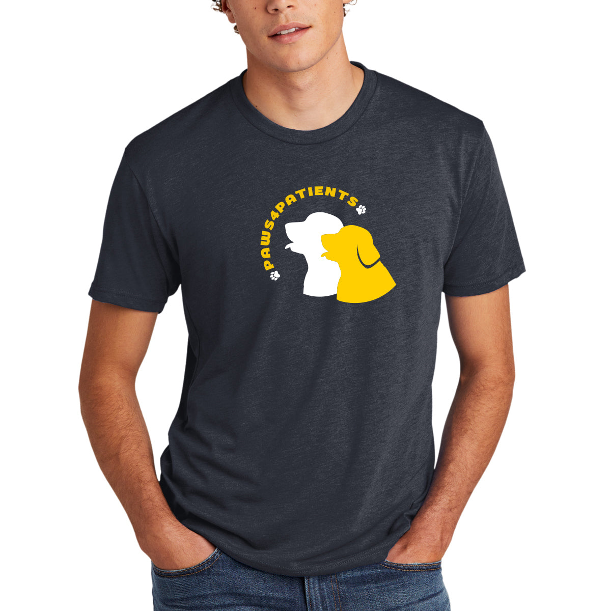 Paws4Patients Adult Triblend T-Shirt - Vintage Navy