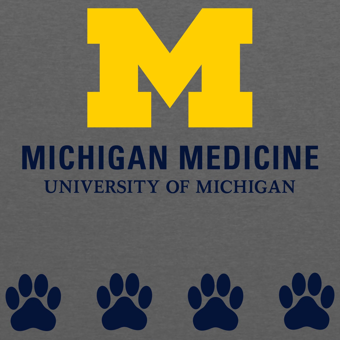 Paws4Patients Large Print Youth T-Shirt - Dark Heather Grey