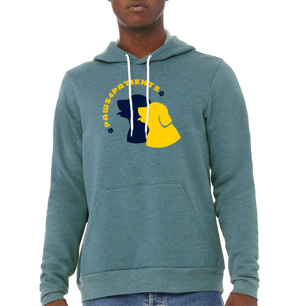 Paws4Patients Fleece Hooded Sweatshirt - Heather Deep Teal