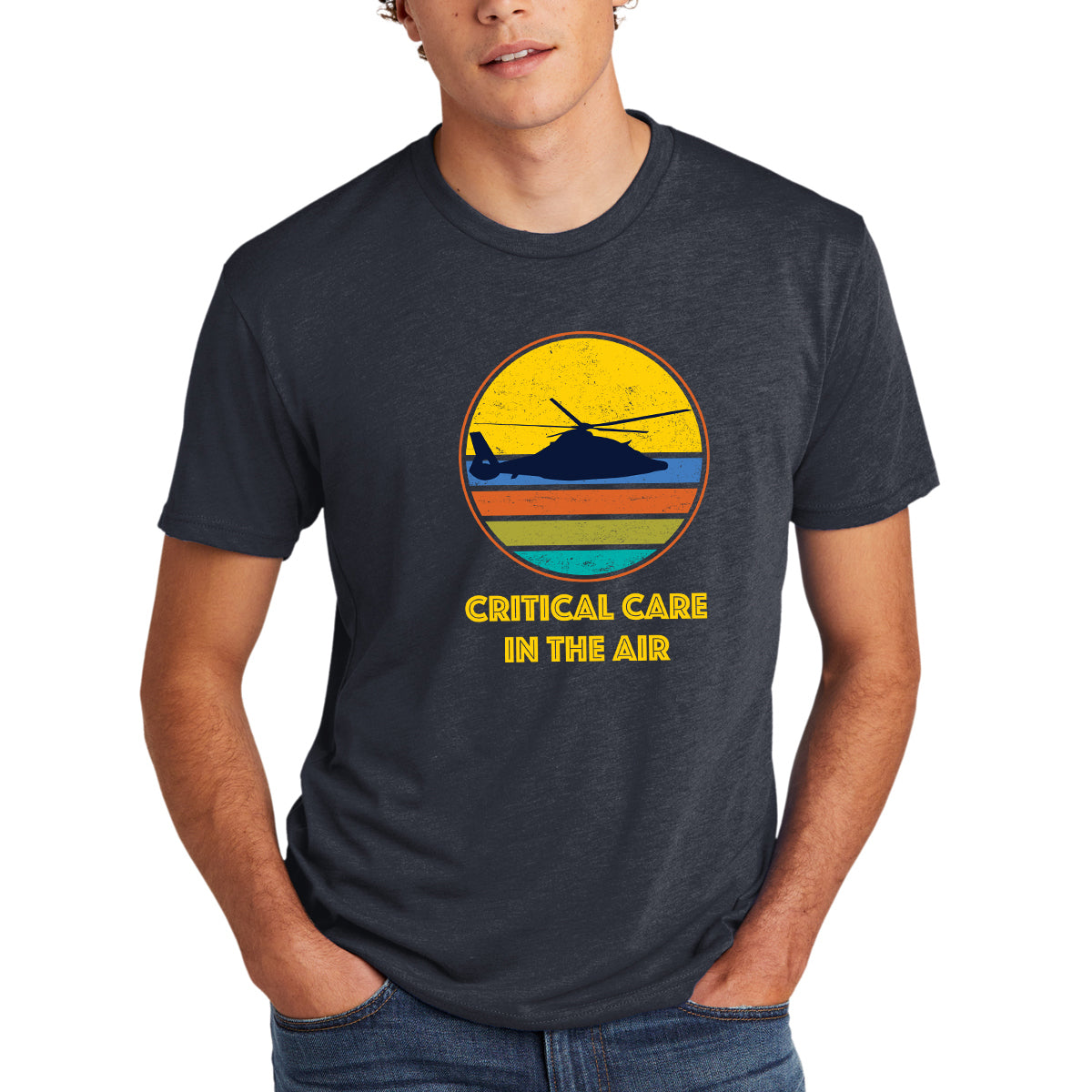 Michigan Medicine Survival Flight T-Shirt - Vintage Navy