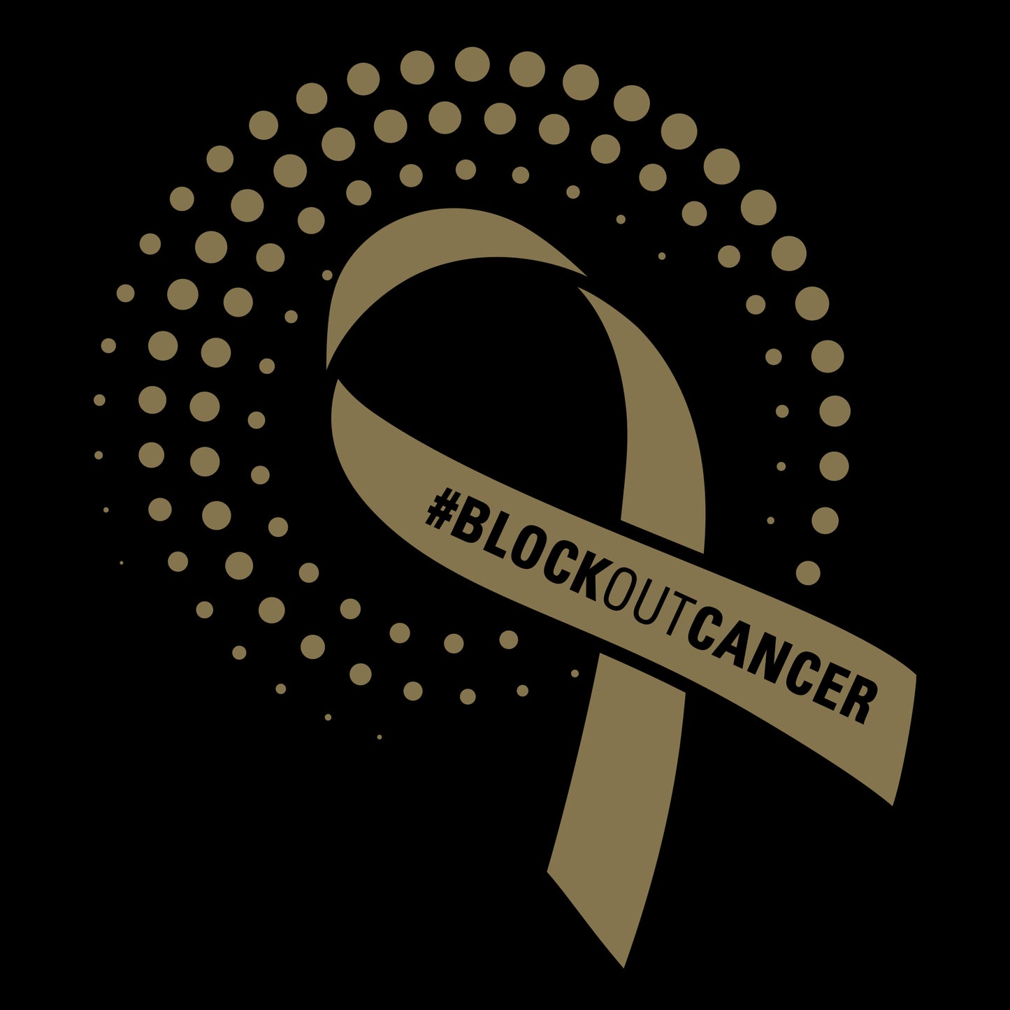 2022 Block Out Cancer logo TriBlend Tee- Vintage Black