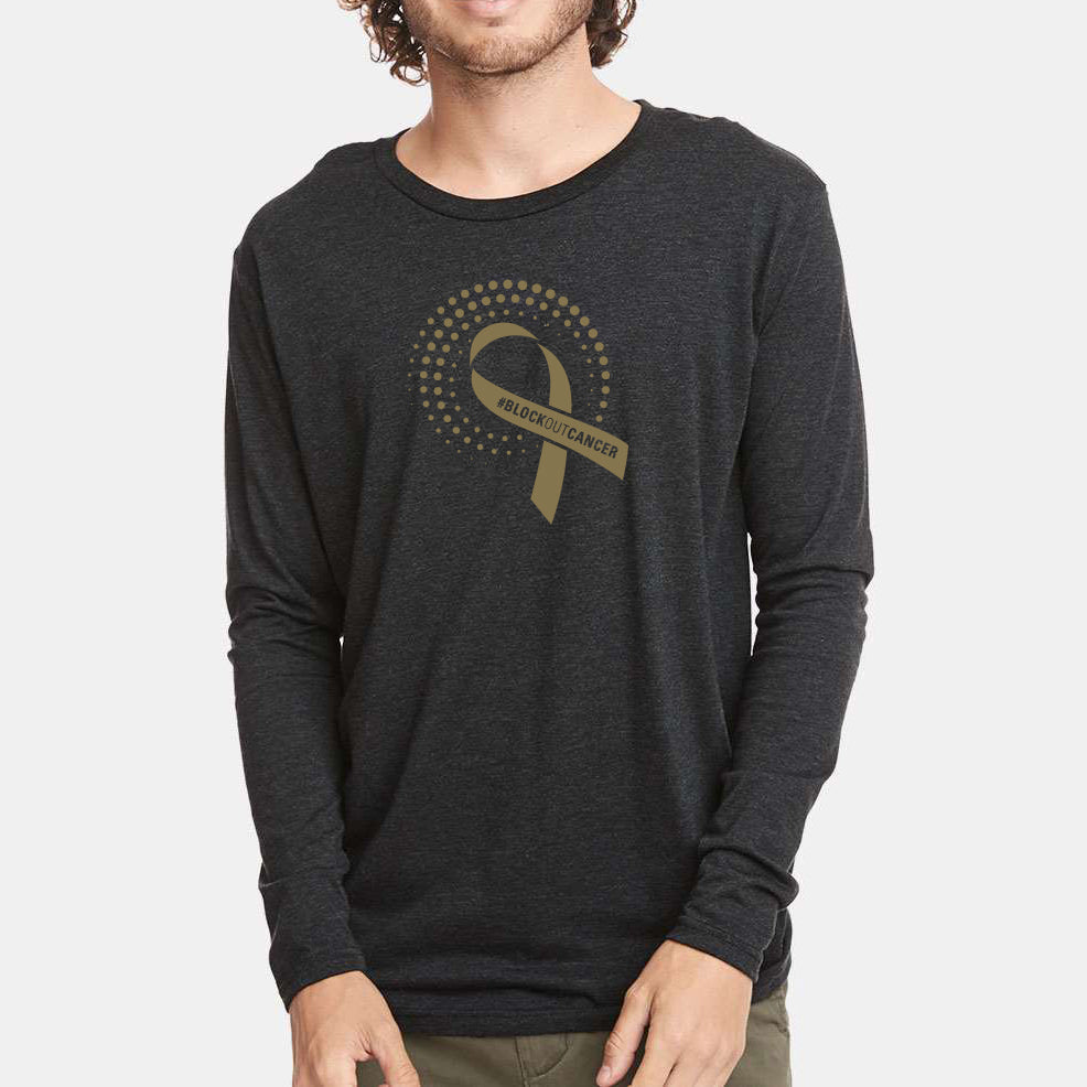 2022 Block Out Cancer Michigan Medicine TriBlend Long Sleeve- Vintage Black
