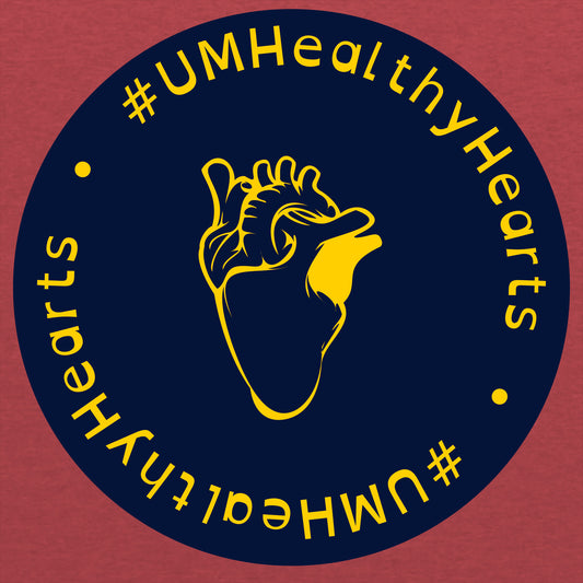 2023 Frankel CVC Heart Month TriBlend Ladies Tee - Vintage Red