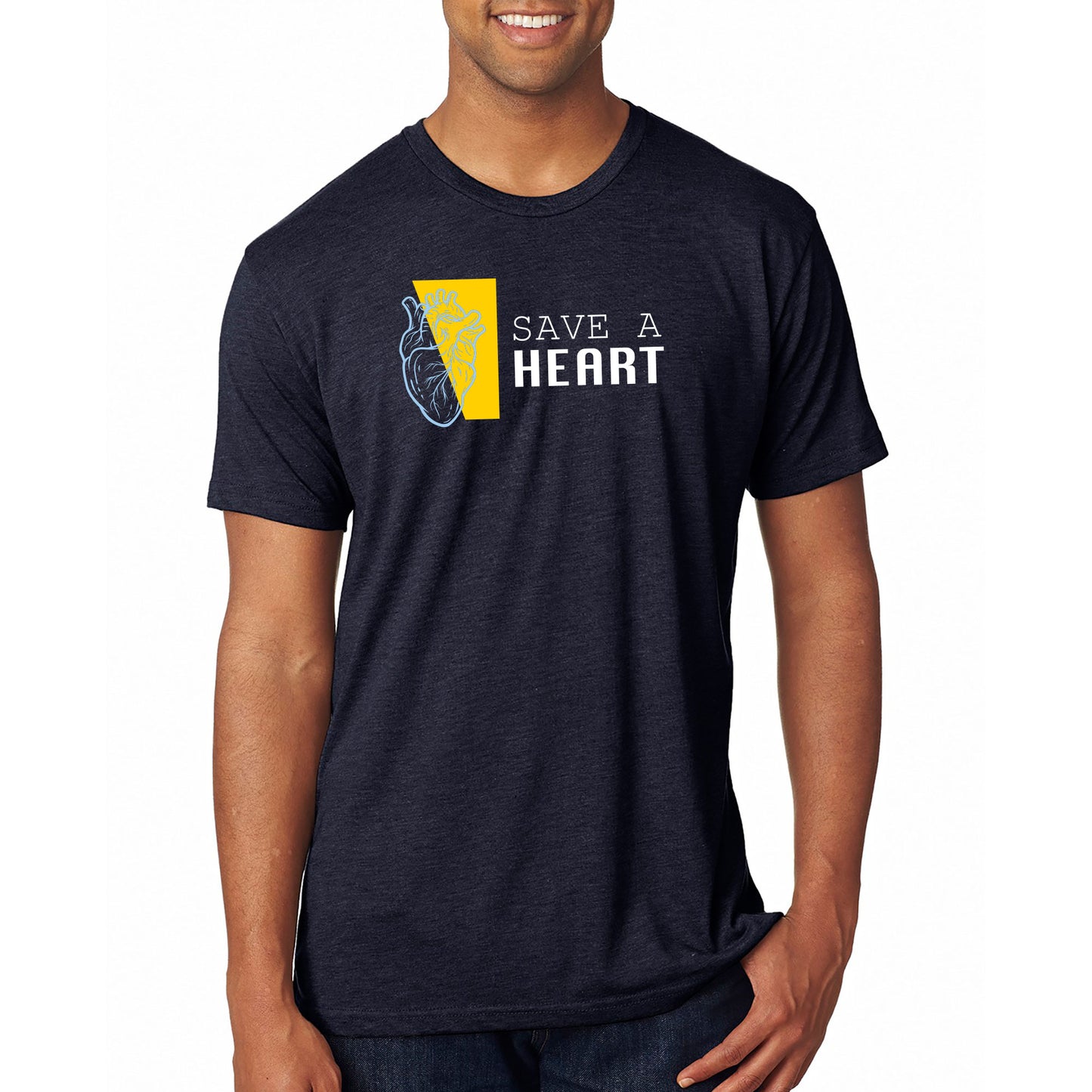 2023 Save A Heart Gear Adult T-Shirt - Navy