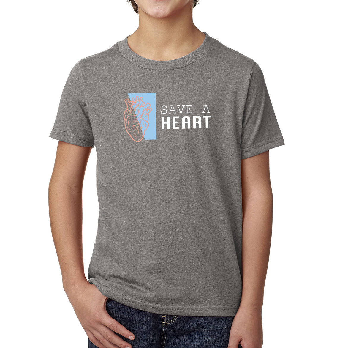 2023 Save A Heart Youth T-Shirt- Dark Grey