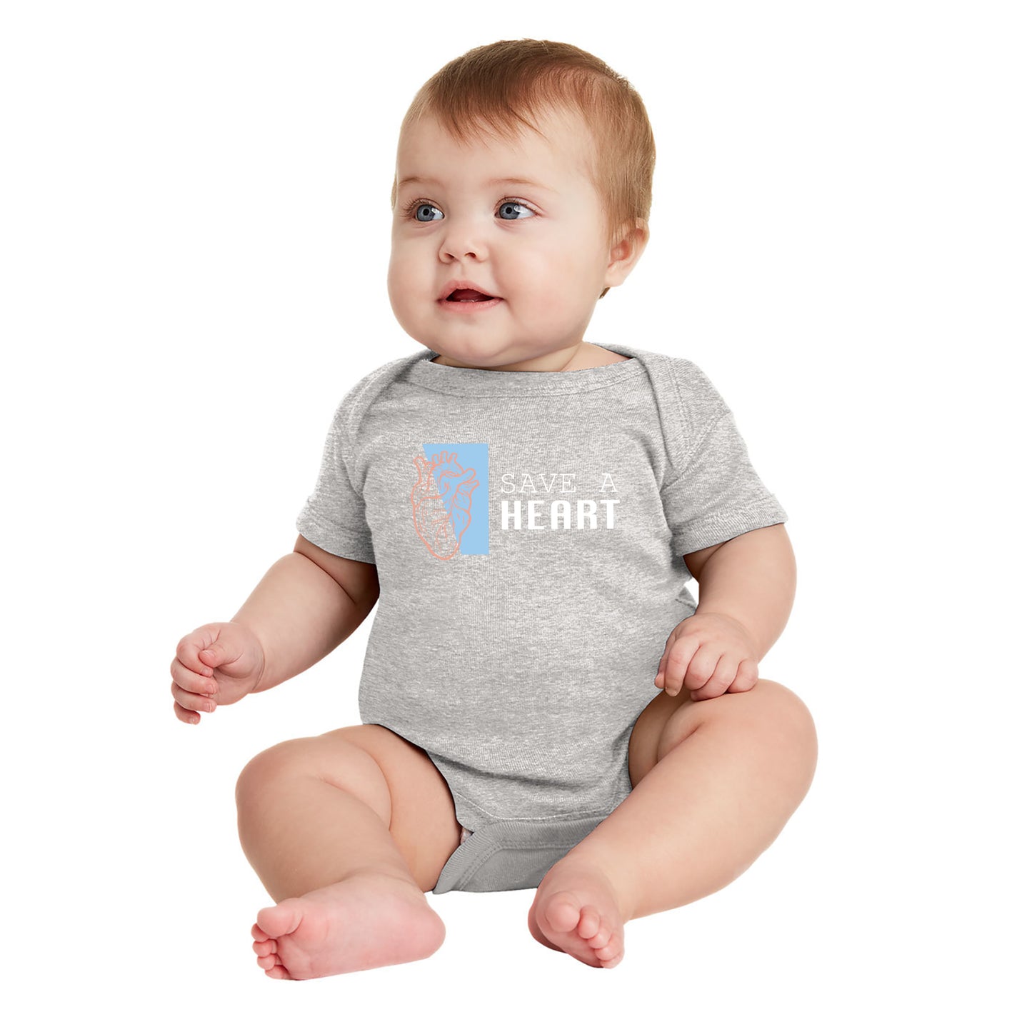 2023 Save A Heart Infant Onesie - Grey