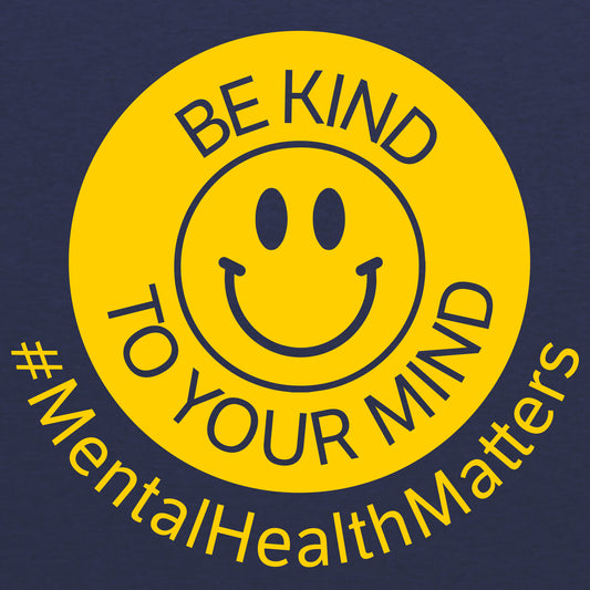 Be Kind To Your Mind Zip Hoodie - Heather Navy