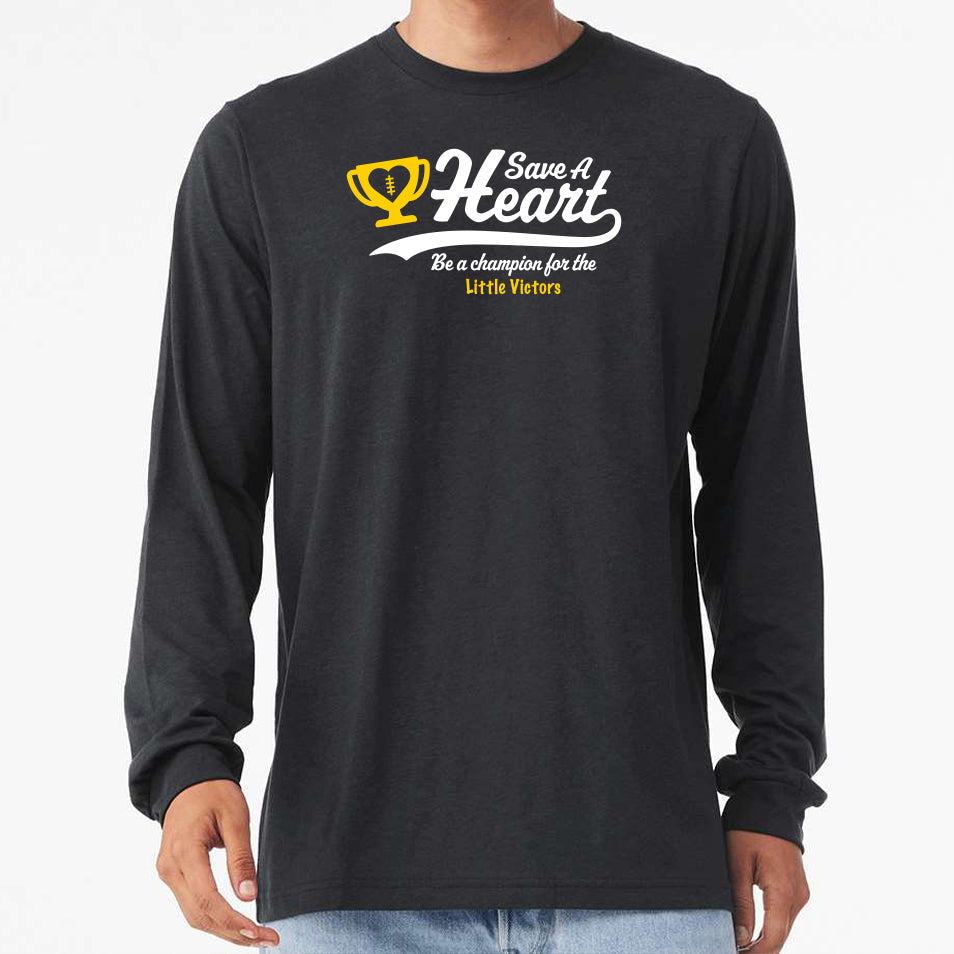 2025 Save A Heart Gear Adult Long Sleeve T-Shirt - Dark Grey