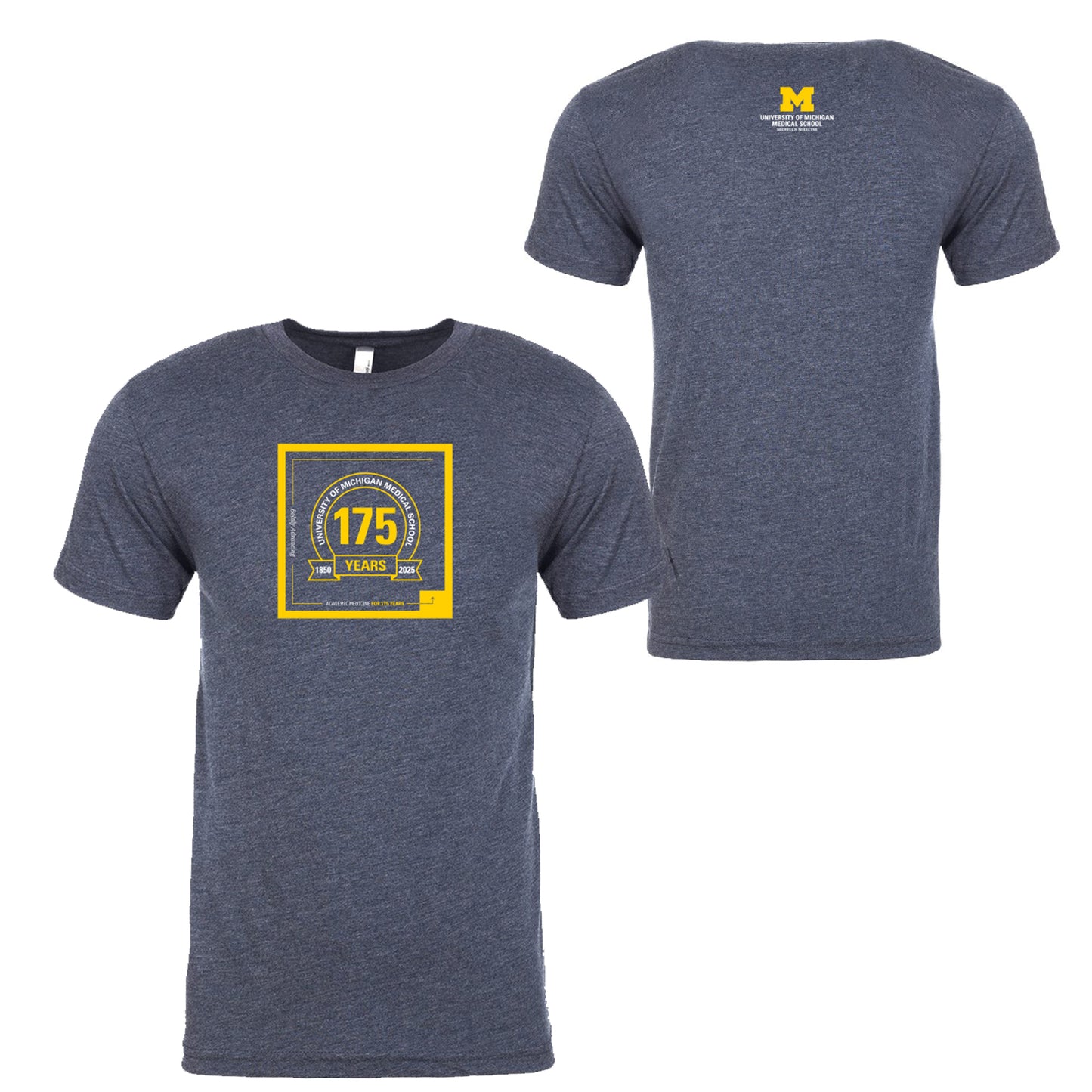 Michigan Medical School 175 Years Soft Fitted T-Shirt - Navy