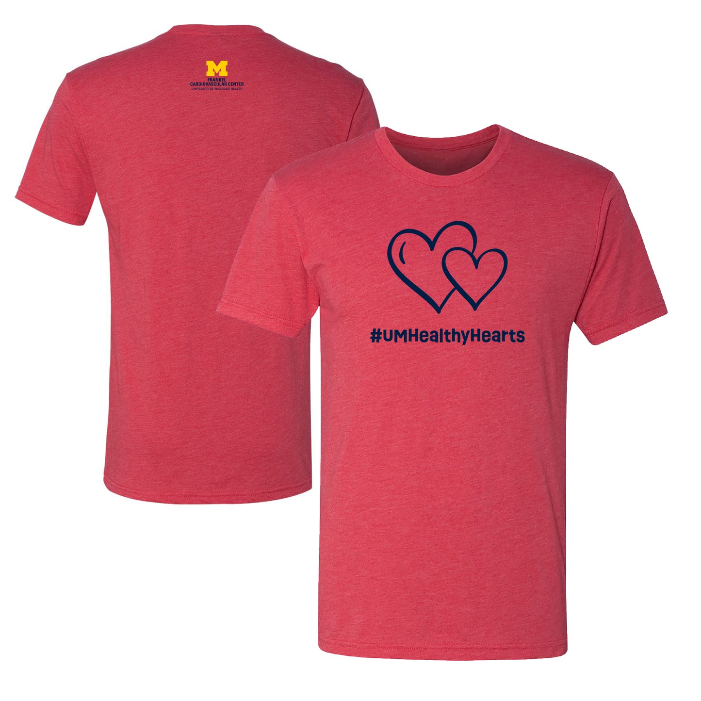 2025 Frankel Healthy Hearts Soft Triblend Tee - Red