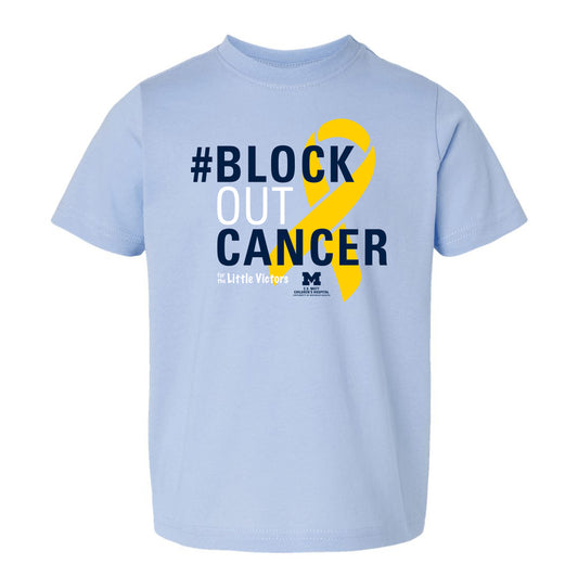 2026 Block Out Cancer Michigan Medicine Apparel Toddler Tee - Light Blue