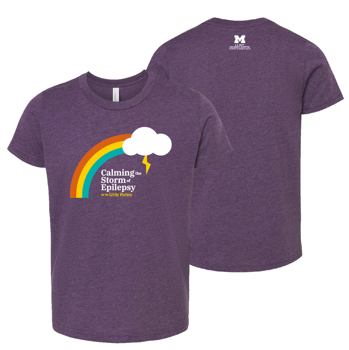 2026 Epilepsy Awareness Youth Soft Fitted T-Shirt - Heather Team Purple