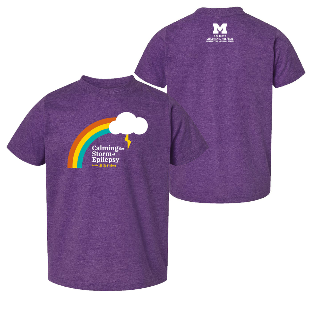 2026 Epilepsy Awareness Toddler Soft Fitted T-Shirt - Vintage Purple