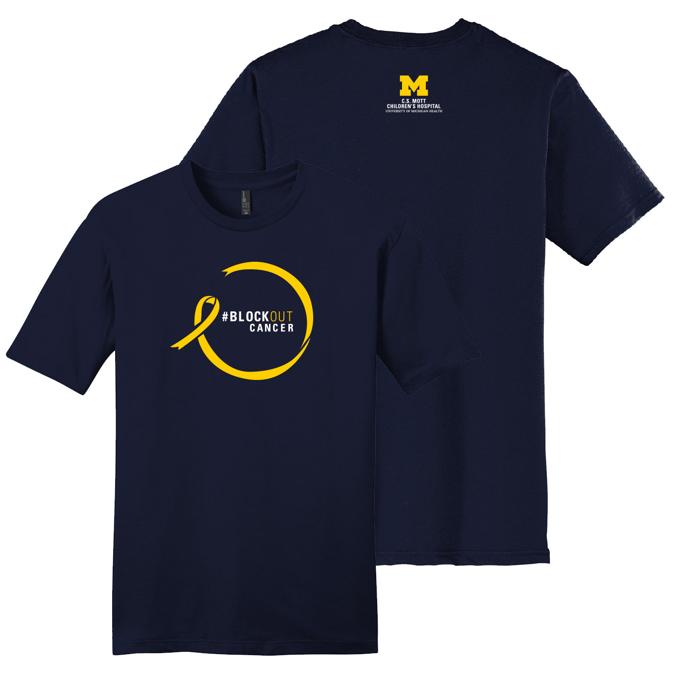 2023 Block Out Cancer Michigan Medicine Apparel Adult Very Important Tee - Navy