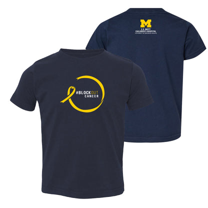 2023 Block Out Cancer Michigan Medicine Apparel Toddler Tee - Navy