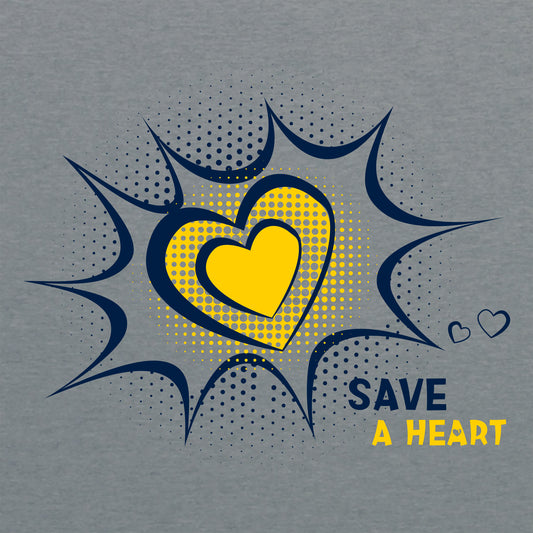 2024 Save A Heart Youth T-Shirt- Grey