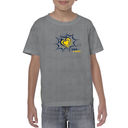 2024 Save A Heart Youth T-Shirt- Grey