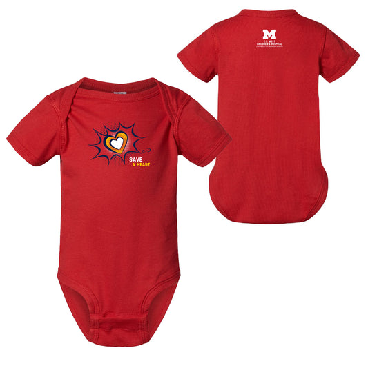 2024 Save A Heart Infant Onesie - Red
