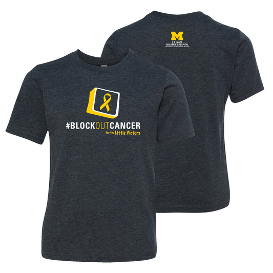 2024 Block Out Cancer Michigan Medicine Apparel Adult Triblend Tee - Vintage Navy