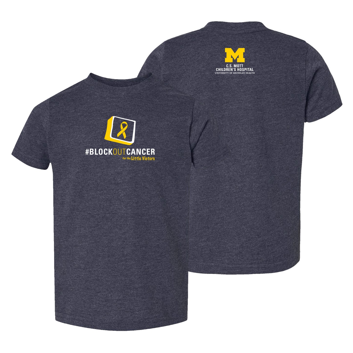 2024 Block Out Cancer Michigan Medicine Apparel Toddler Tee - Vintage Navy