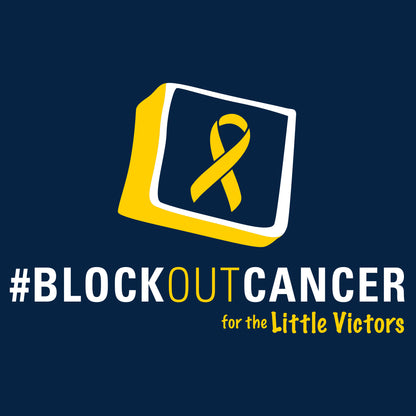 2024 Block Out Cancer Michigan Medicine Apparel Toddler Triblend Tee - Vintage Navy