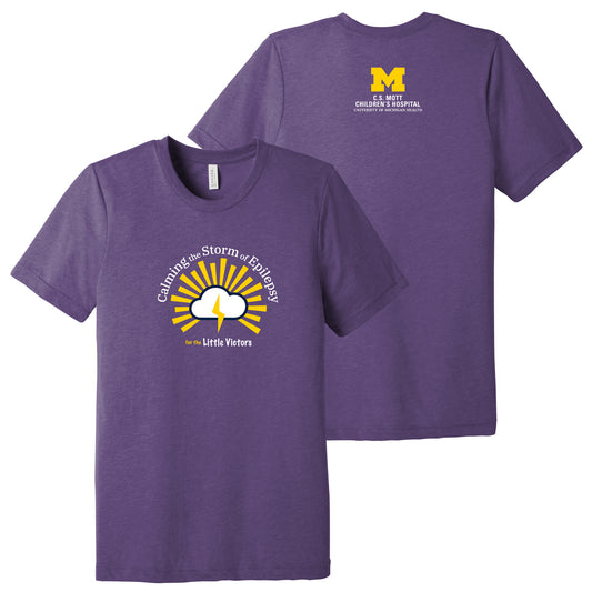 2025 Epilepsy Awareness Adult Soft Fitted T-Shirt - Purple Triblend