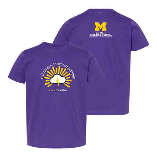 2025 Epilepsy Awareness Toddler Soft Fitted T-Shirt - Purple