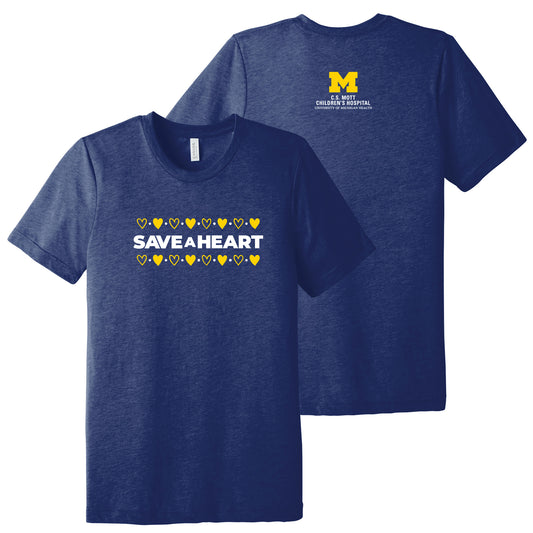 2026 Save A Heart Gear Adult T-Shirt - Navy