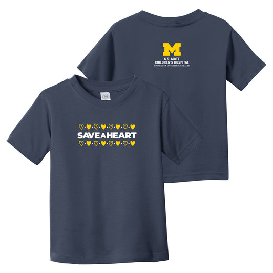 2026 Save A Heart Toddler T-Shirt - Navy