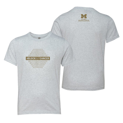 2021 Block Out Cancer Unisex Youth Triblend T-Shirt - Heather White