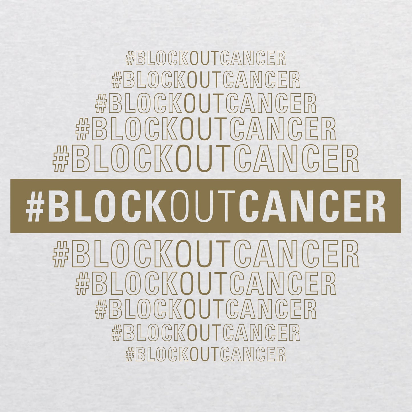 2021 Block Out Cancer Unisex Adult Triblend T-Shirt - Heather White