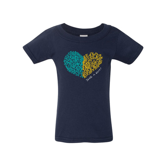 2022 Save A Heart Toddler T-Shirt - Navy