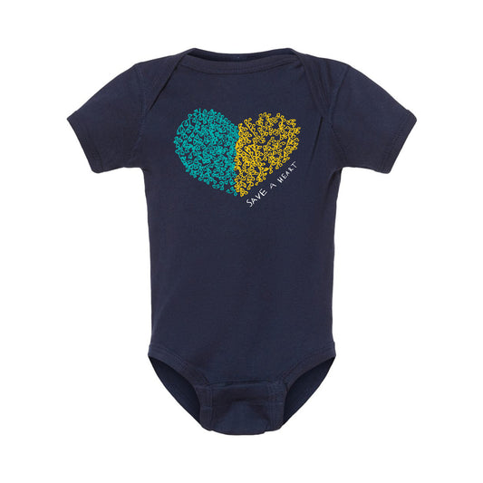 2022 Save A Heart Infant Onesie - Navy