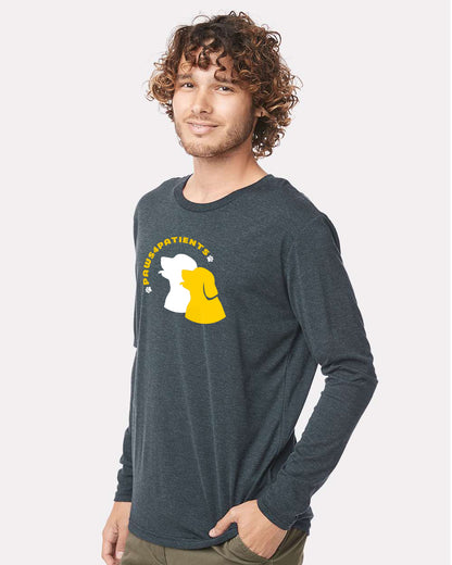 Paws4Patients Adult Triblend Longsleeve T-Shirt - Indigo Blue