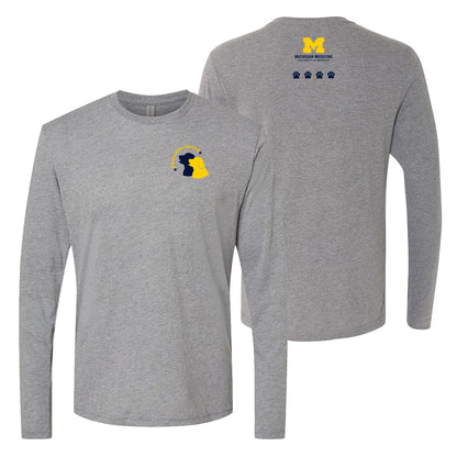 Paws4Patients Adult Triblend Longsleeve T-Shirt - Premium Heather